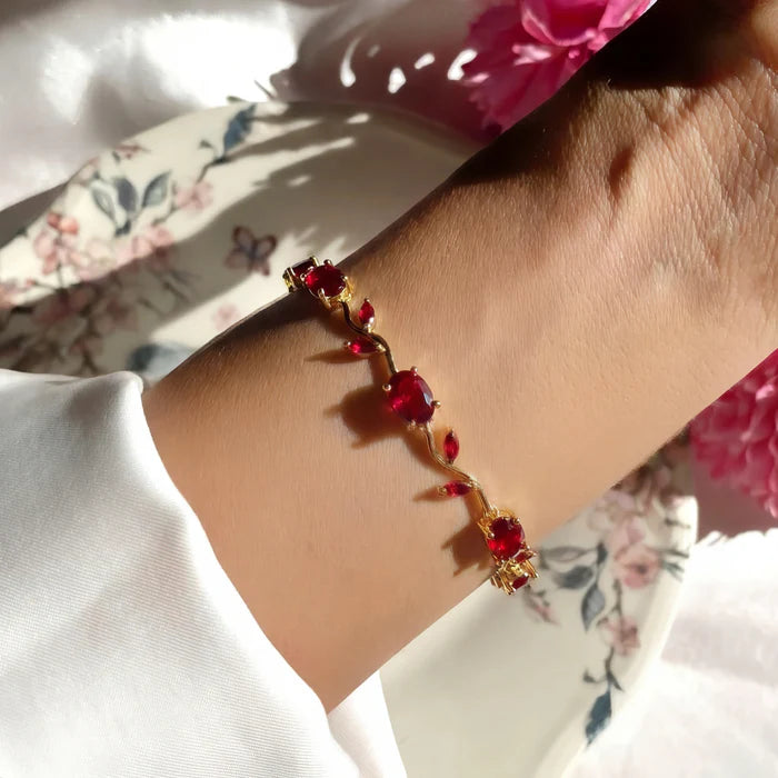 Luminous Tulip Crystal Bracelet