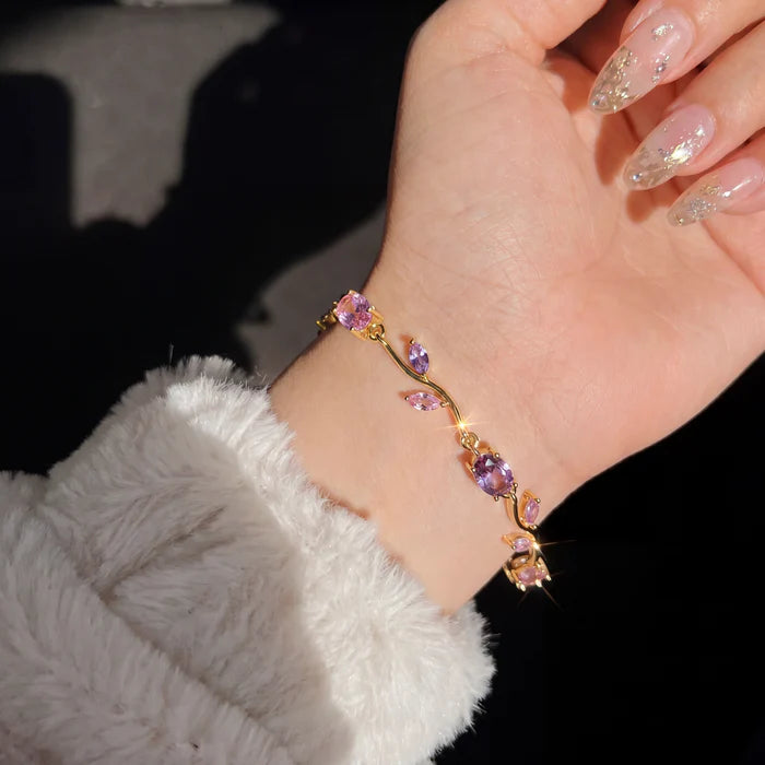 Luminous Tulip Crystal Bracelet