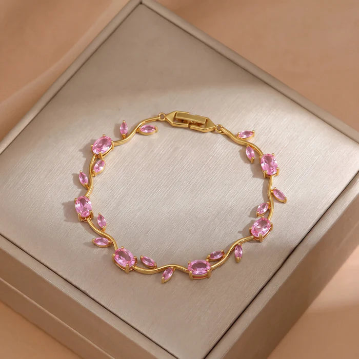 Luminous Tulip Crystal Bracelet